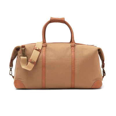 Recycled Canvas Weekender Bag Bags The Ethical Gift Box (DEV SITE) Tan  