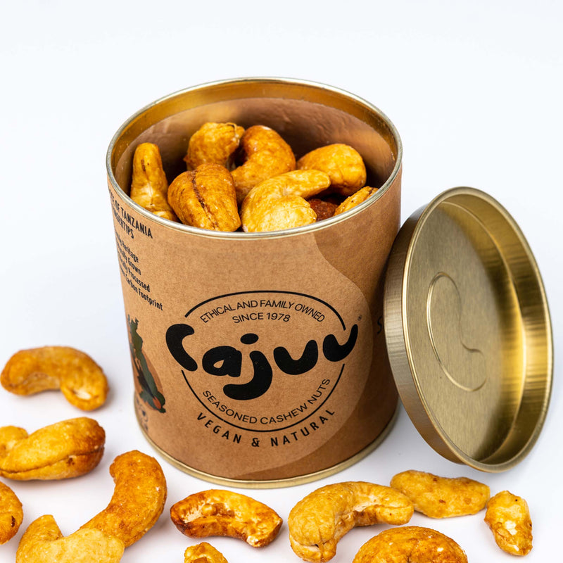 Vanilla and Salted Caramel Cashew Nuts Tube 80g Grab & Go Cajuu   