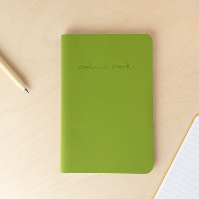 Recycled Leather A6 Pocket Journal – Green Grab & Go Vent For Change   
