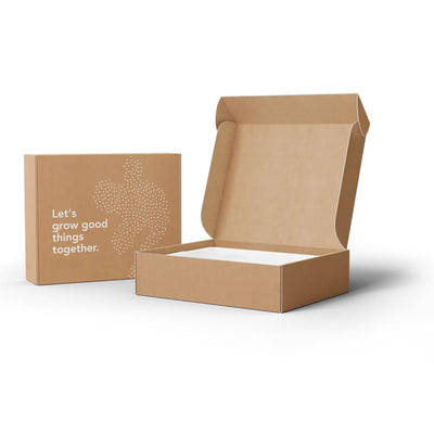 White On Kraft Mailer Box Packaging The Ethical Gift Box (DEV SITE)   