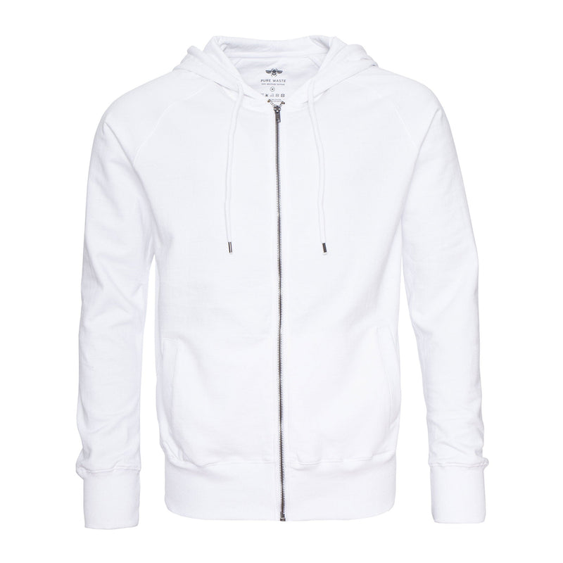 Pure Waste Unisex Hoodie w Zip Tops & Tees The Ethical Gift Box (DEV SITE) White XXS 