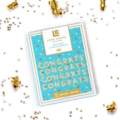 Honeycomb Milk Chocolate 'Congrats' Bar 75g Confectionery The Ethical Gift Box (DEV SITE)   